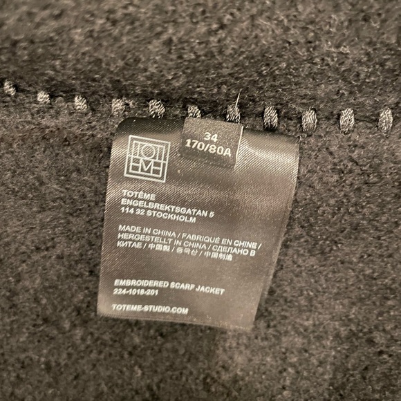 Toteme embroidered scarf jacket - Picture 5 of 11